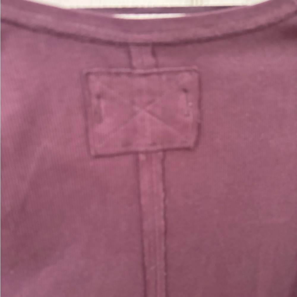 We The Free Plum Long Sleeve V-Neck Women's Top XL New w Tags Lagenlook - Picture 3 of 10